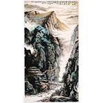 刘子冬《一瀑清江万层山》