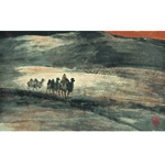 《西部写生·戈壁》康移风·墨行